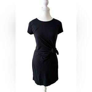 Wilfred Black Tie-Waist Dress | Aritzia | Soft Stretch | Size Small